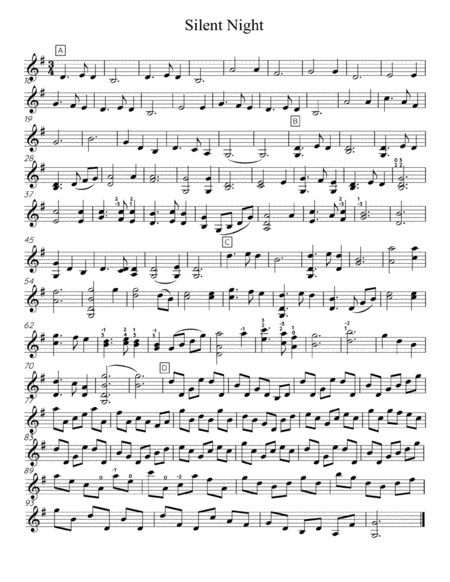 Silent Night - Solo Violin image number null