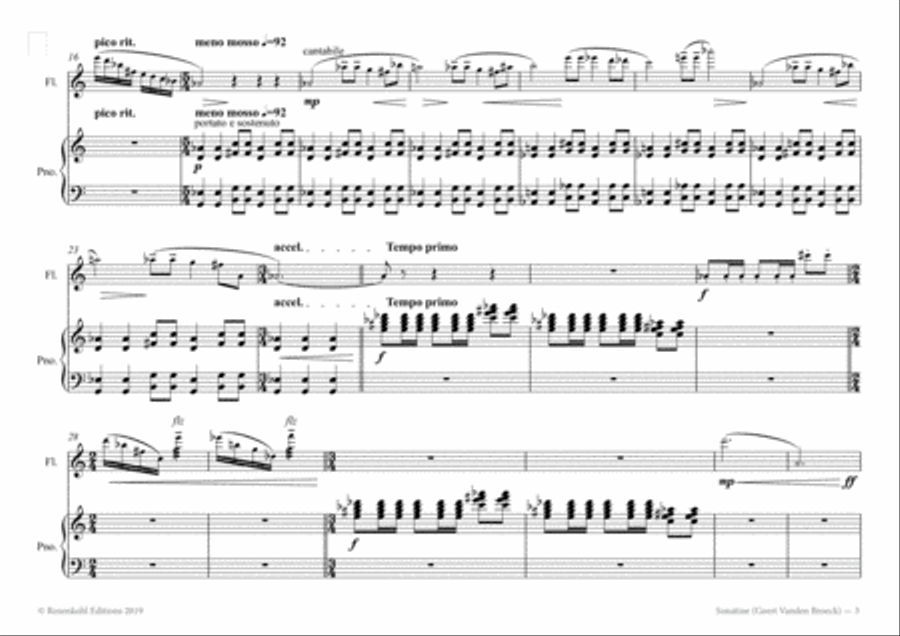 Sonatine for Flute and Piano Flute Solo scores gallery preview page 3