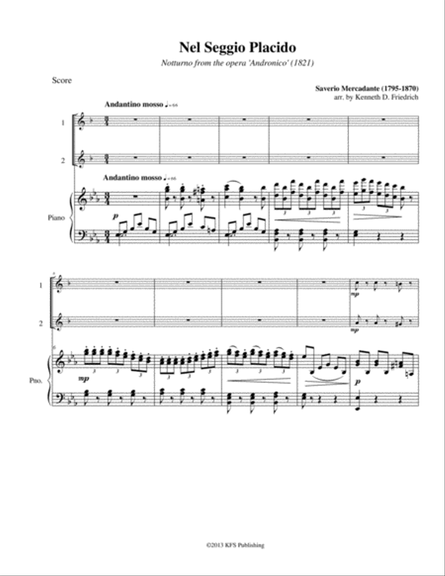 Nel Seggio Placido Woodwind Duet scores gallery preview page 1
