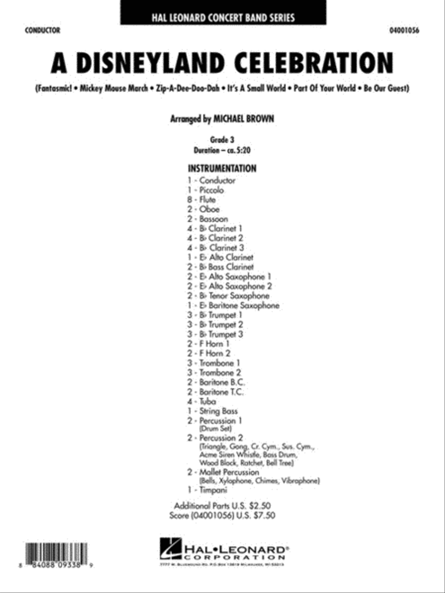 A Disneyland Celebration Concert Band scores gallery preview page 2