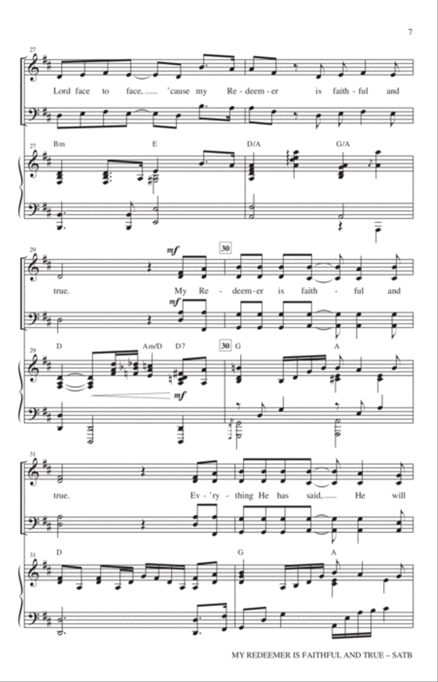 My Redeemer Is Faithful And True 4-Part scores gallery preview page 5