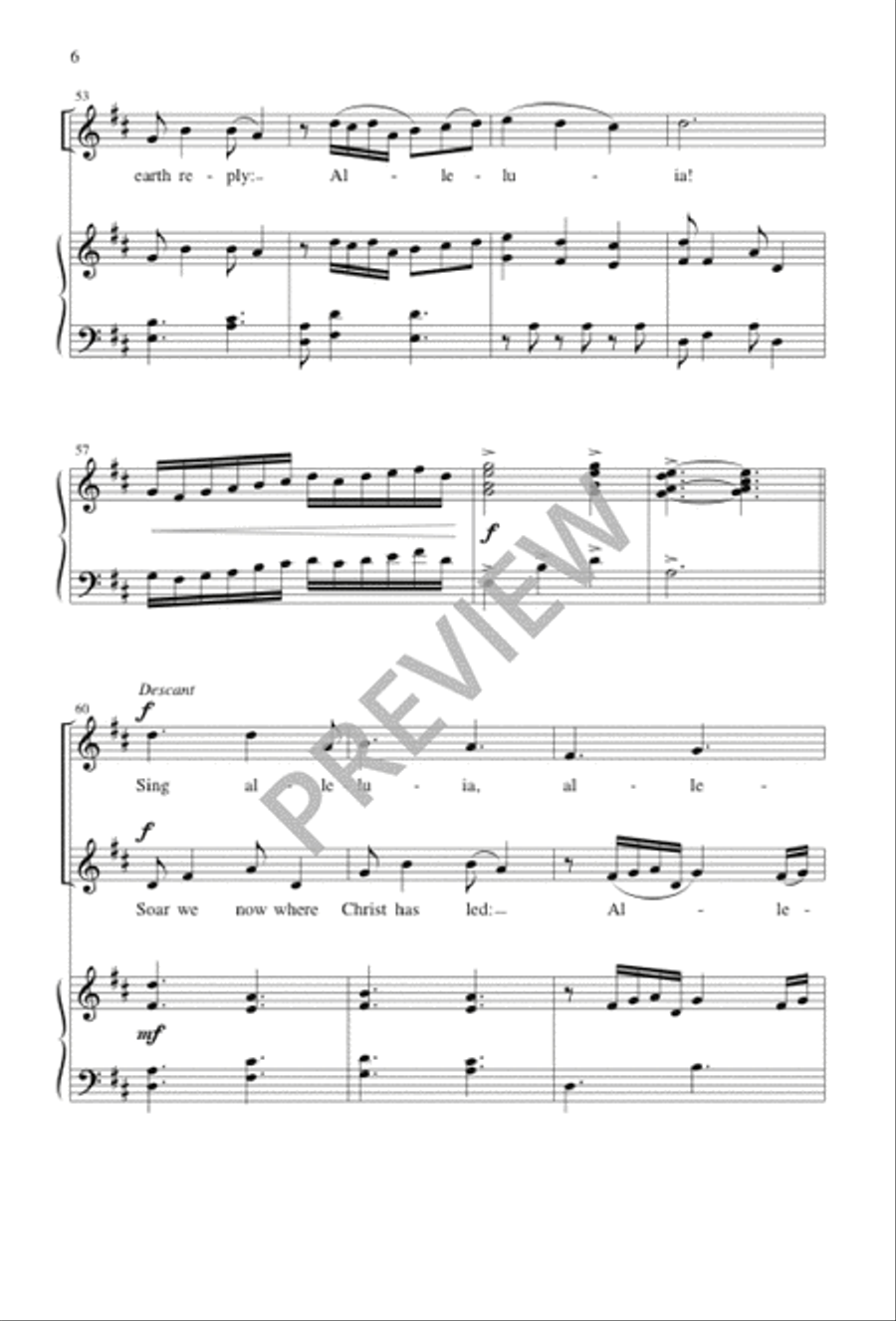 An Easter Alleluia Unison Choir scores gallery preview page 7
