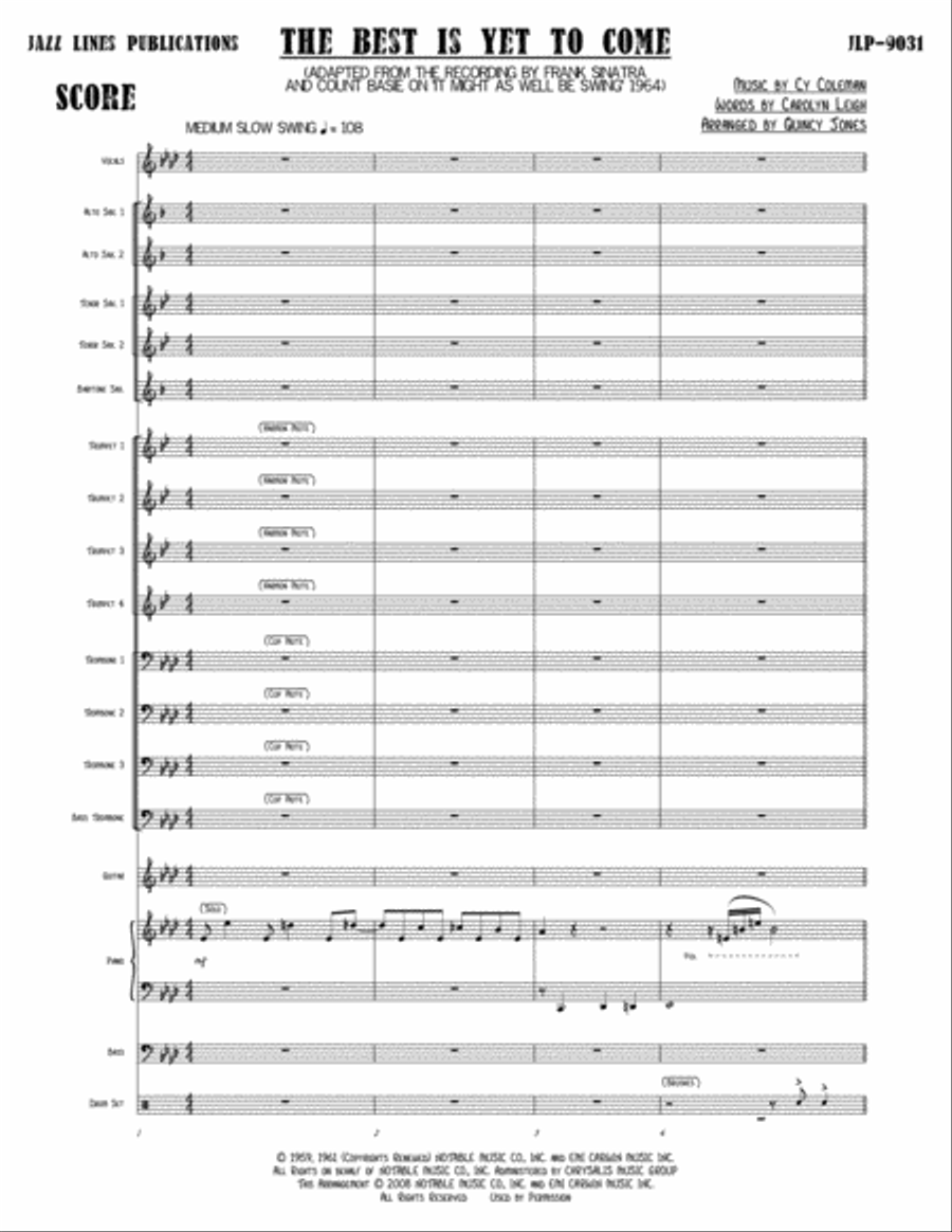 The Best Is Yet To Come Big Band scores gallery preview page 3