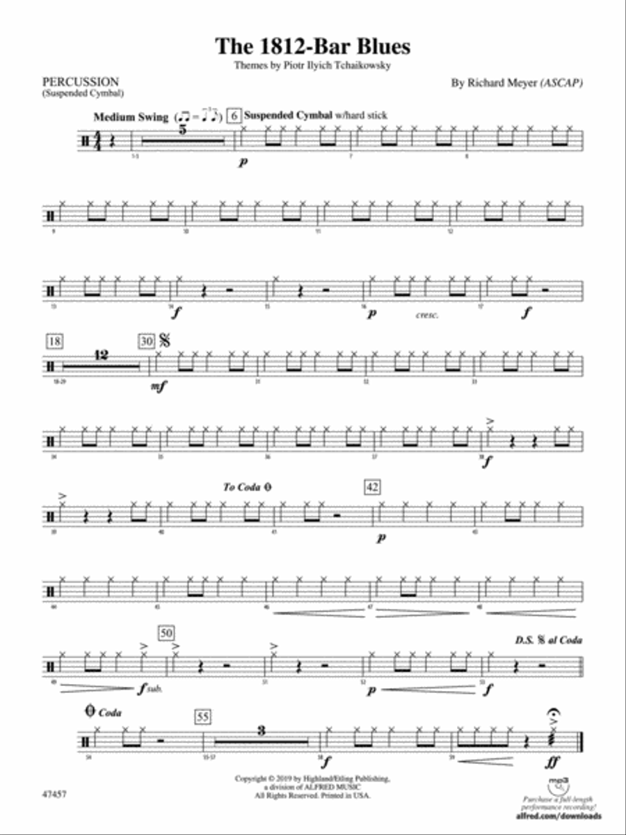 The 1812-Bar Blues: 1st Percussion String Orchestra scores gallery preview page 1