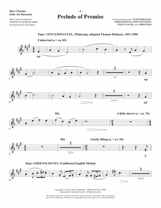 The Star Arising (A Cantata For Christmas) - Bass Clarinet (sub. Bassoon)