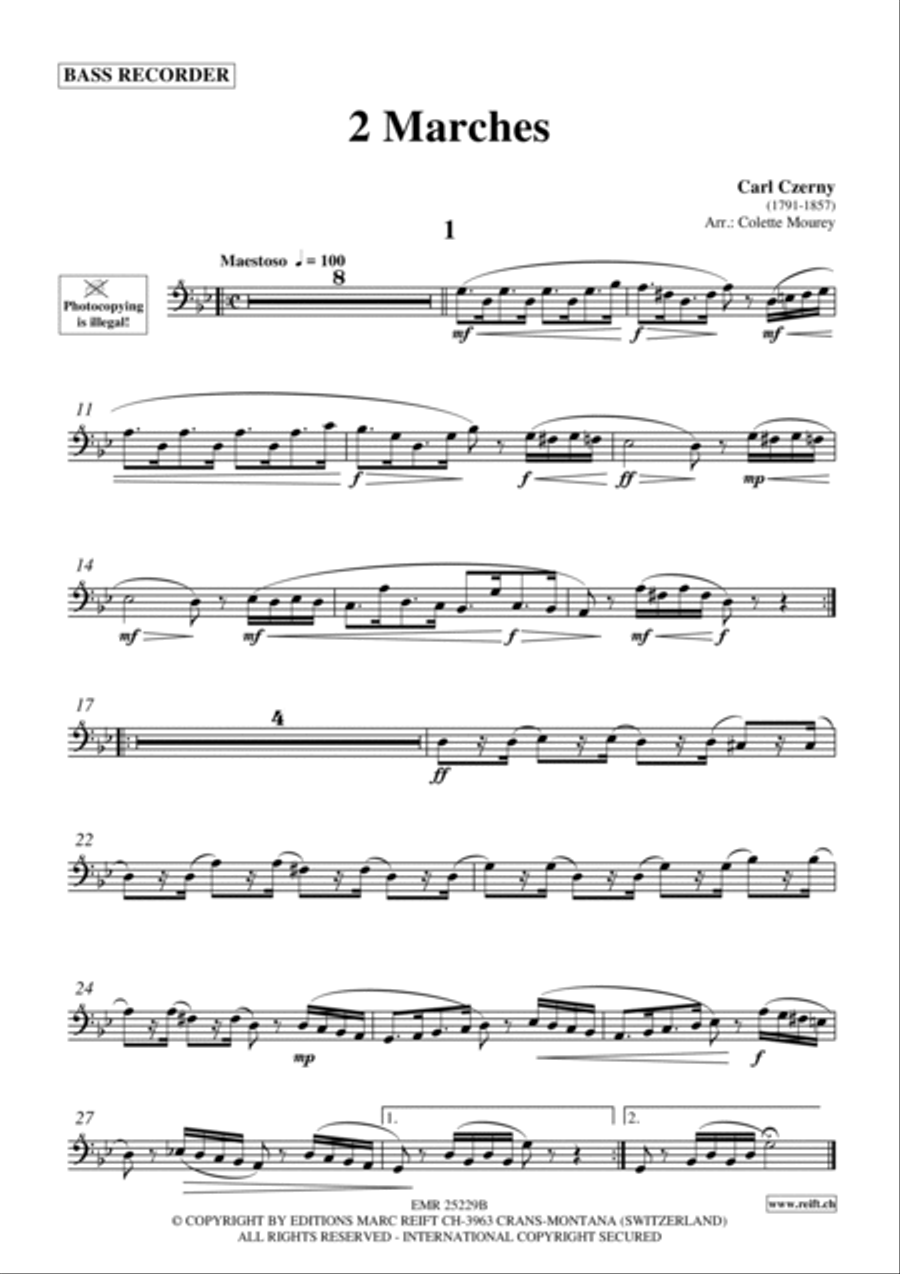 2 Marches 2 Marches Bass Recorder scores gallery preview page 2