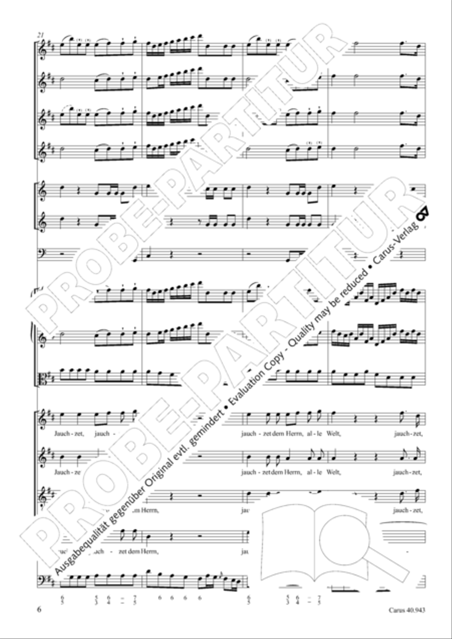 Shout to the Lord, all the earth (Jauchzet dem Herrn, alle Welt) 4-Part scores gallery preview page 13
