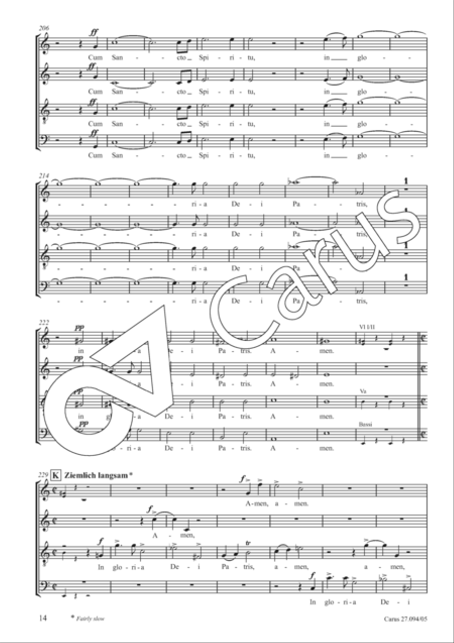 Mass in F minor SSAATTBB scores gallery preview page 15