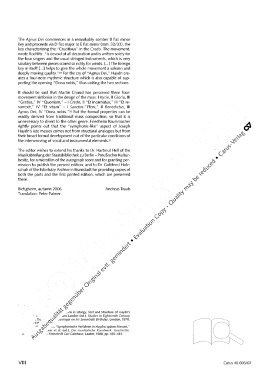 Missa Sancti Bernardi von Offida in B 4-Part scores gallery preview page 9