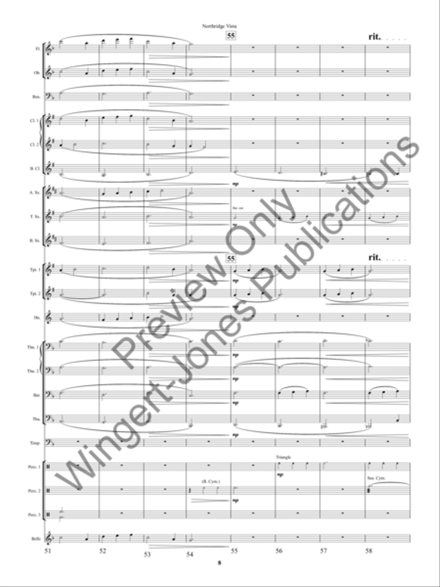 Northridge Vista Concert Band scores gallery preview page 11
