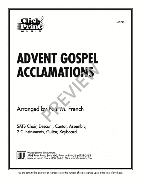 Advent Gospel Acclamations