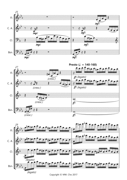 Prelude and Fugue No. 2 from "The Well-Tempered Clavier Bk 1", arr. for Woodwind Quartet, Op. 2(b) image number null
