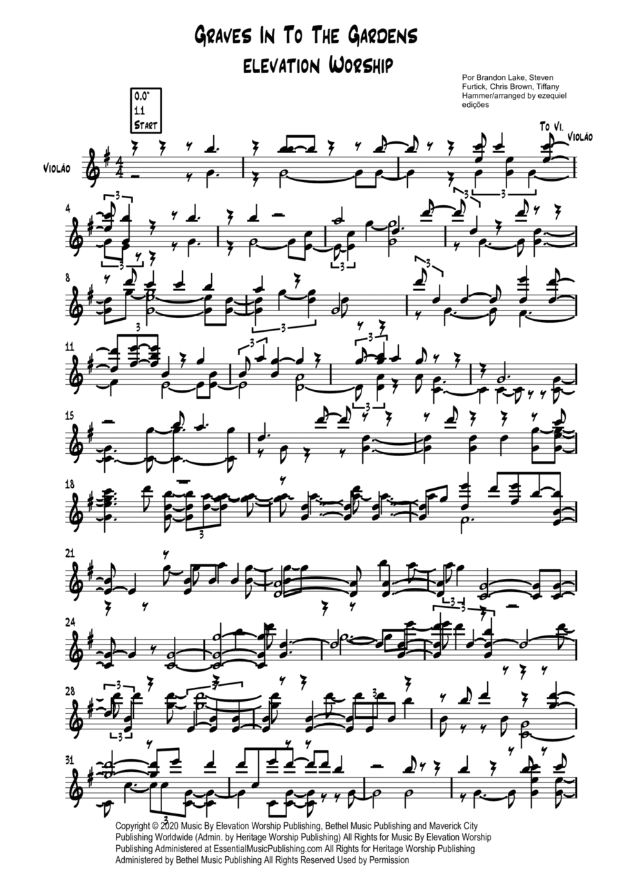 Graves Into Gardens Graves Into Gardens Guitar Solo scores gallery preview page 1