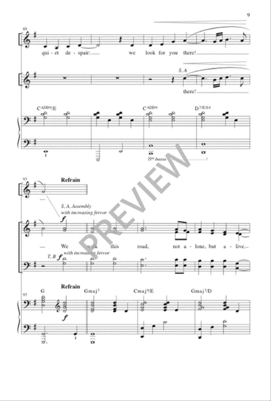 I'll Walk by Your Side I'll Walk by Your Side 4-Part scores gallery preview page 10