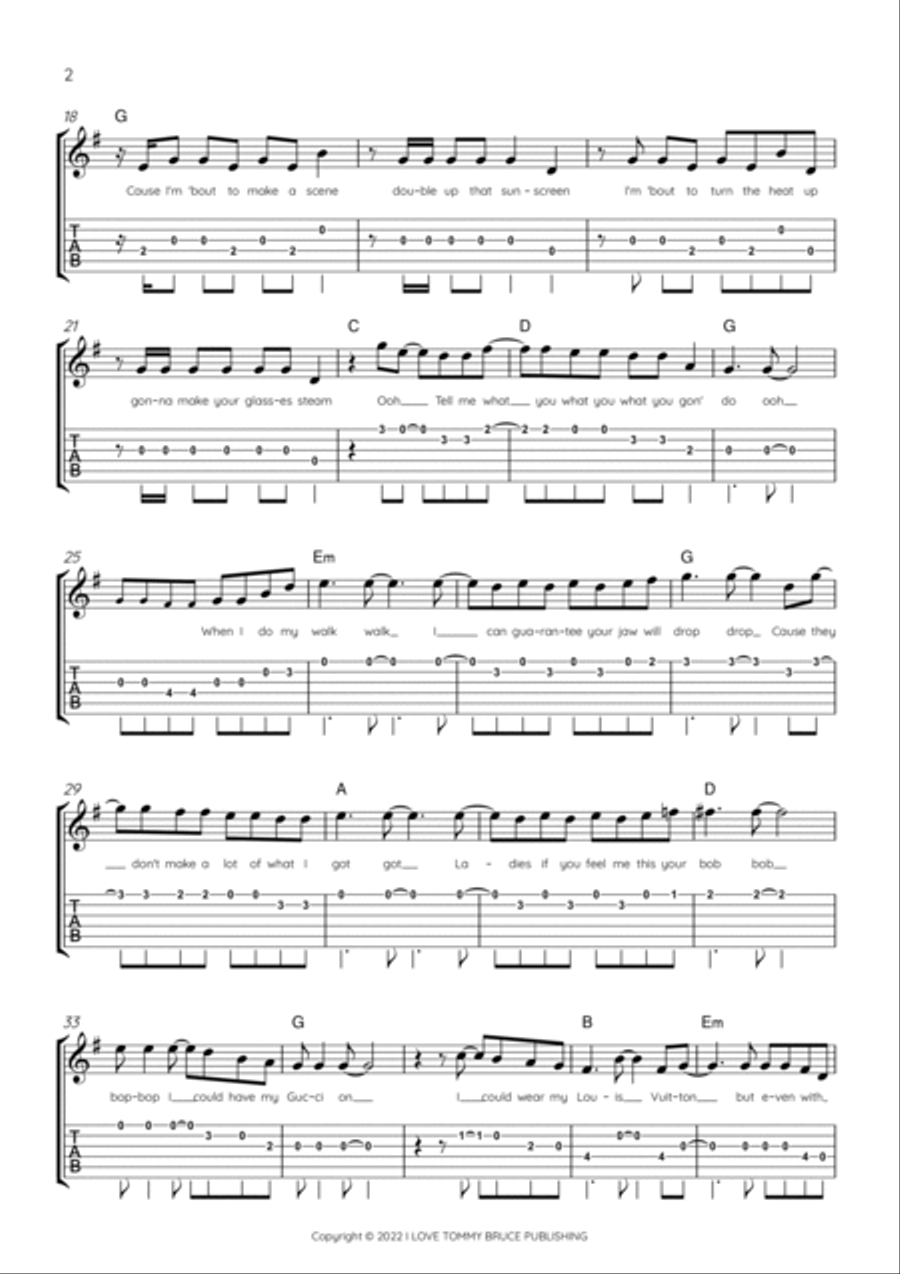 Made You Look Electric Guitar scores gallery preview page 2