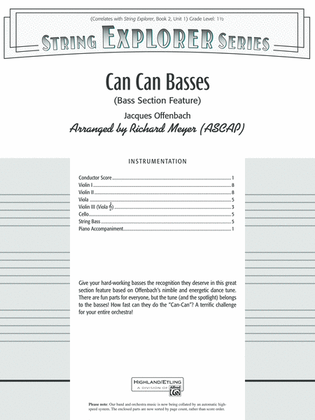 Book cover for Can Can Basses: Score