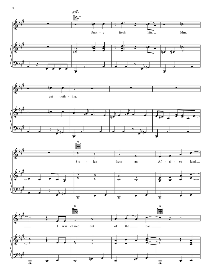 Don't Push Piano, Vocal, Guitar scores gallery preview page 6