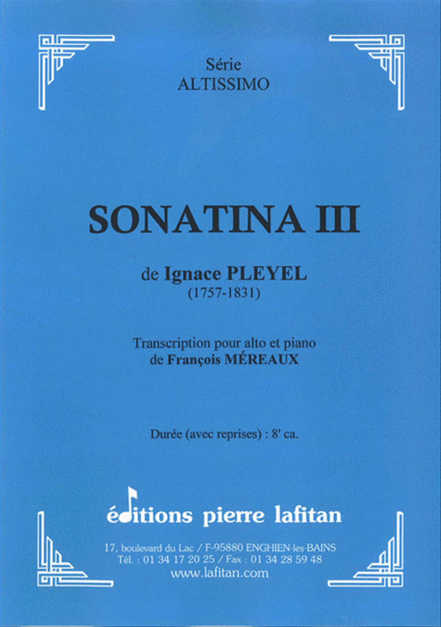 Sonatina Iii Piano Accompaniment scores gallery preview page 1