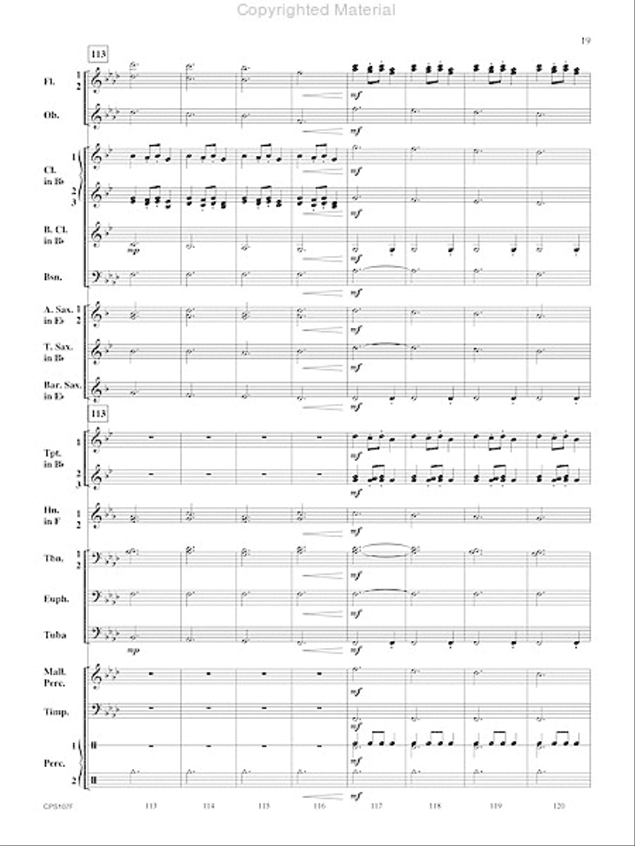 Carol of the Bells Concert Band scores gallery preview page 20