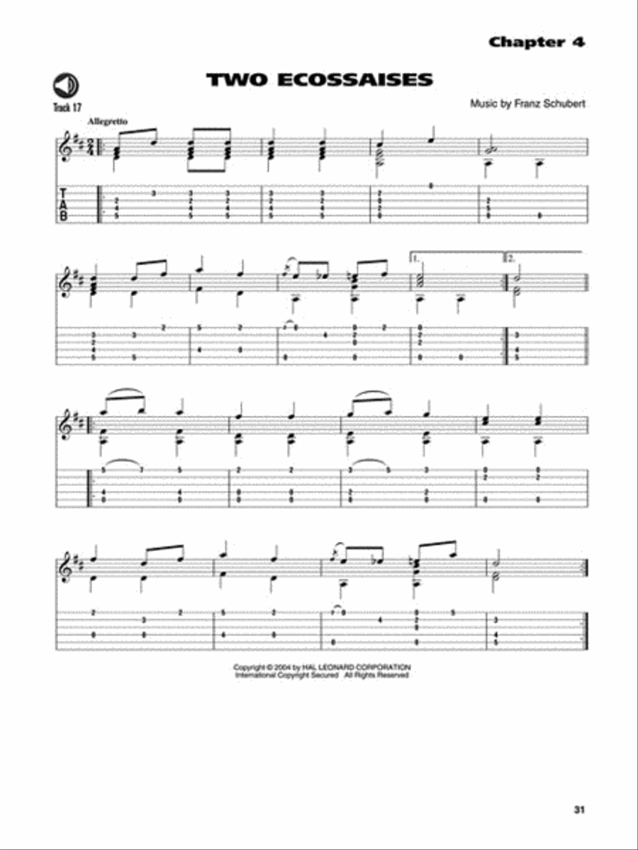 Classical Themes for Electric Guitar Acoustic Guitar scores gallery preview page 6