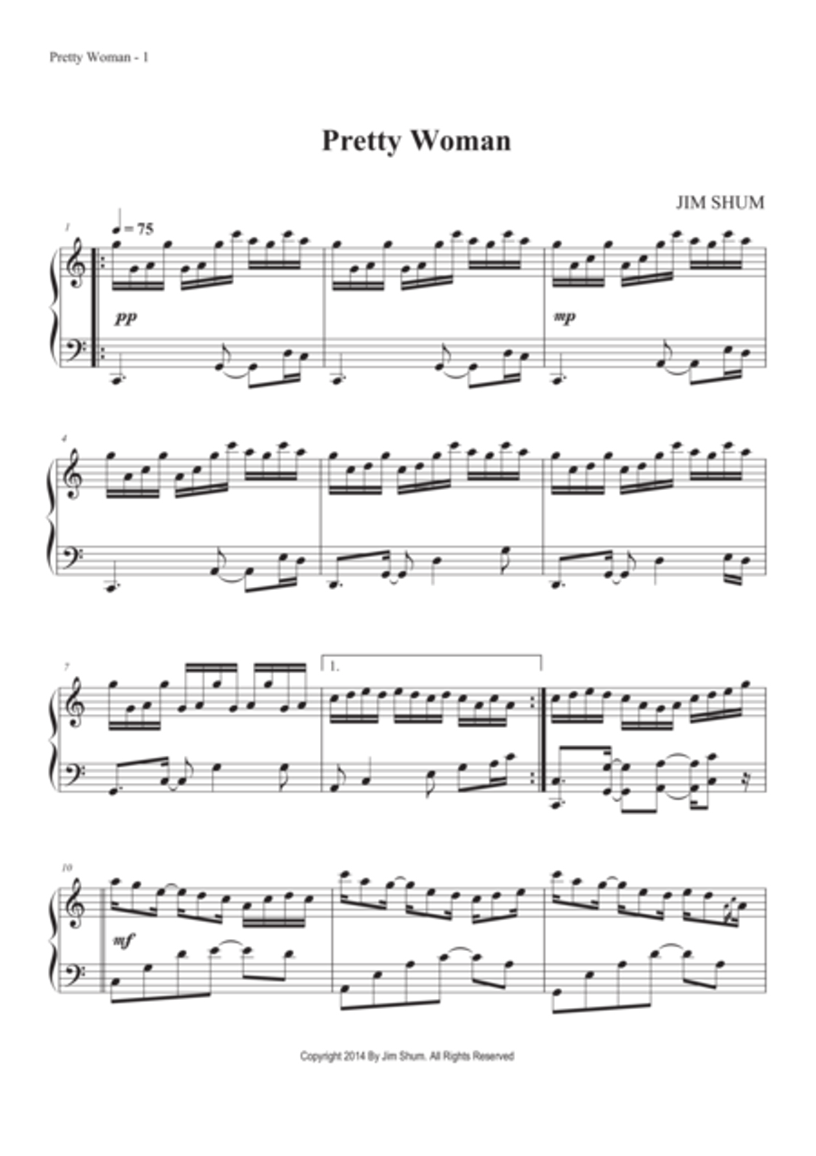 Pretty Woman Pretty Woman Piano Solo scores gallery preview page 3