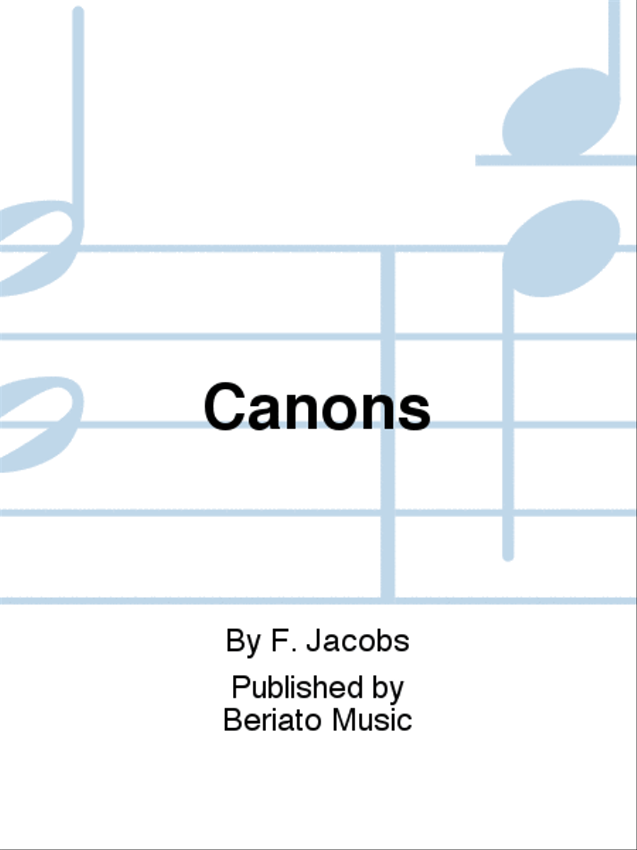 Canons Piano Solo scores gallery preview page 1