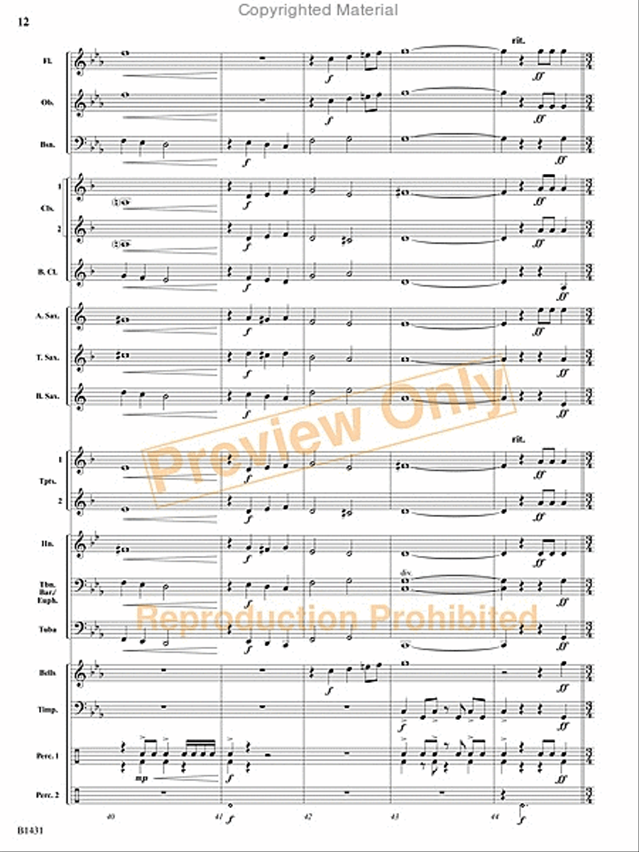 Fantasy on an Old English Melody Concert Band scores gallery preview page 25