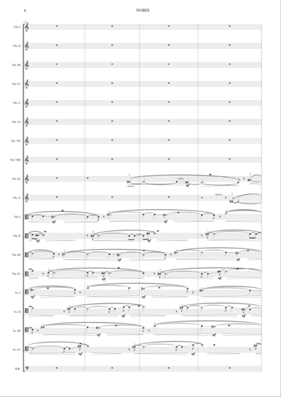 Salvatore Passantino: NUBES (ES-21-055) - Score Only String Orchestra scores gallery preview page 6
