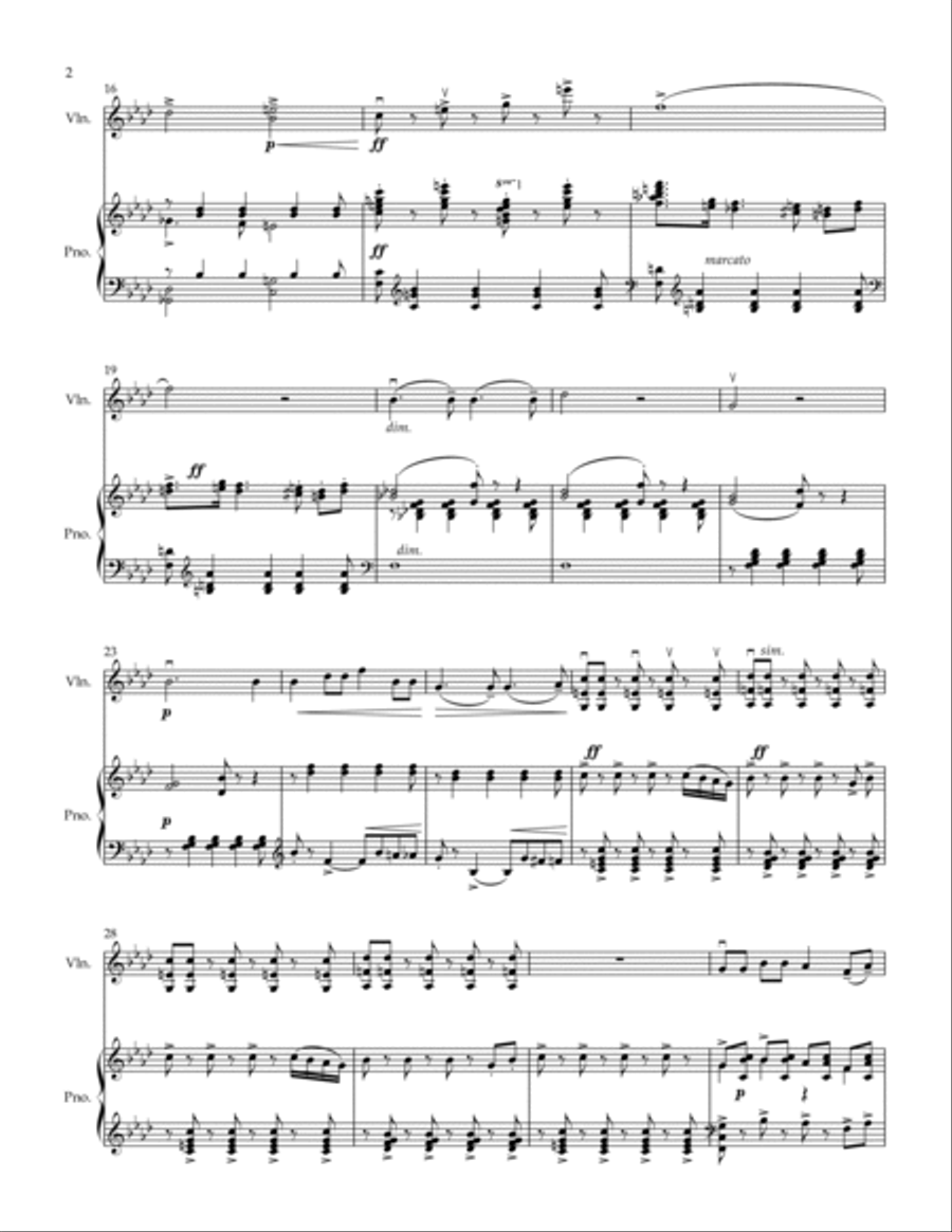 Colombine for Violin and Piano Chamber Music scores gallery preview page 2