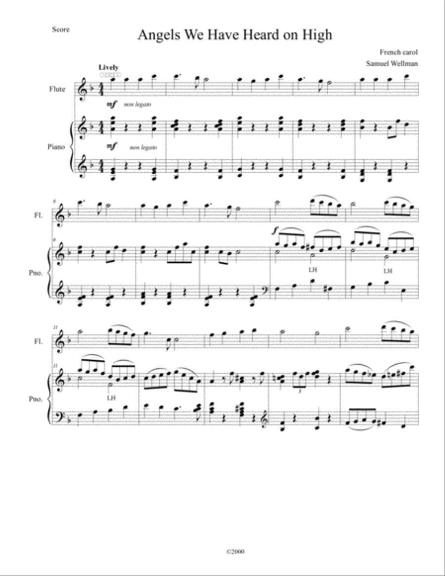 Angels We Have Heard on High Flute Solo scores gallery preview page 1