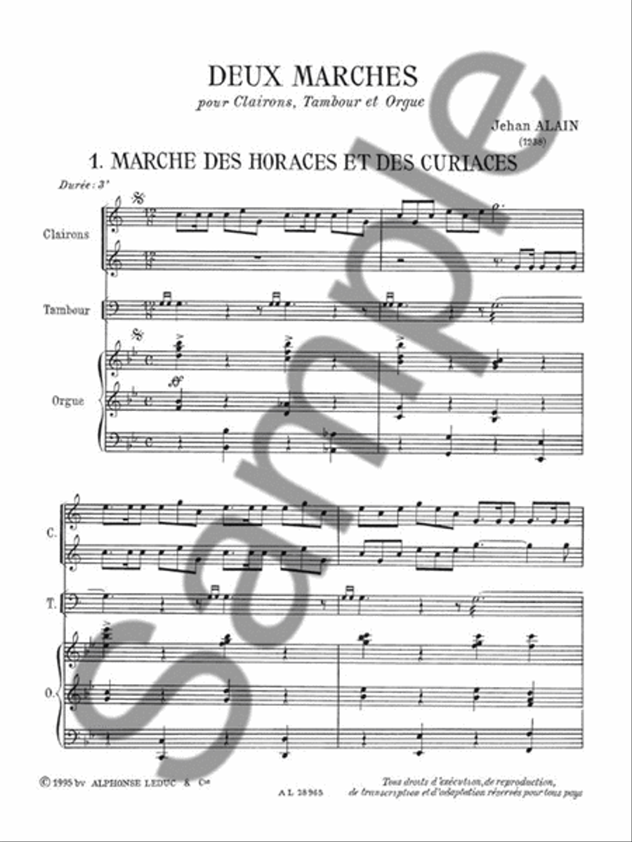 2 Marches (quartet-mixed) School and Community scores gallery preview page 2