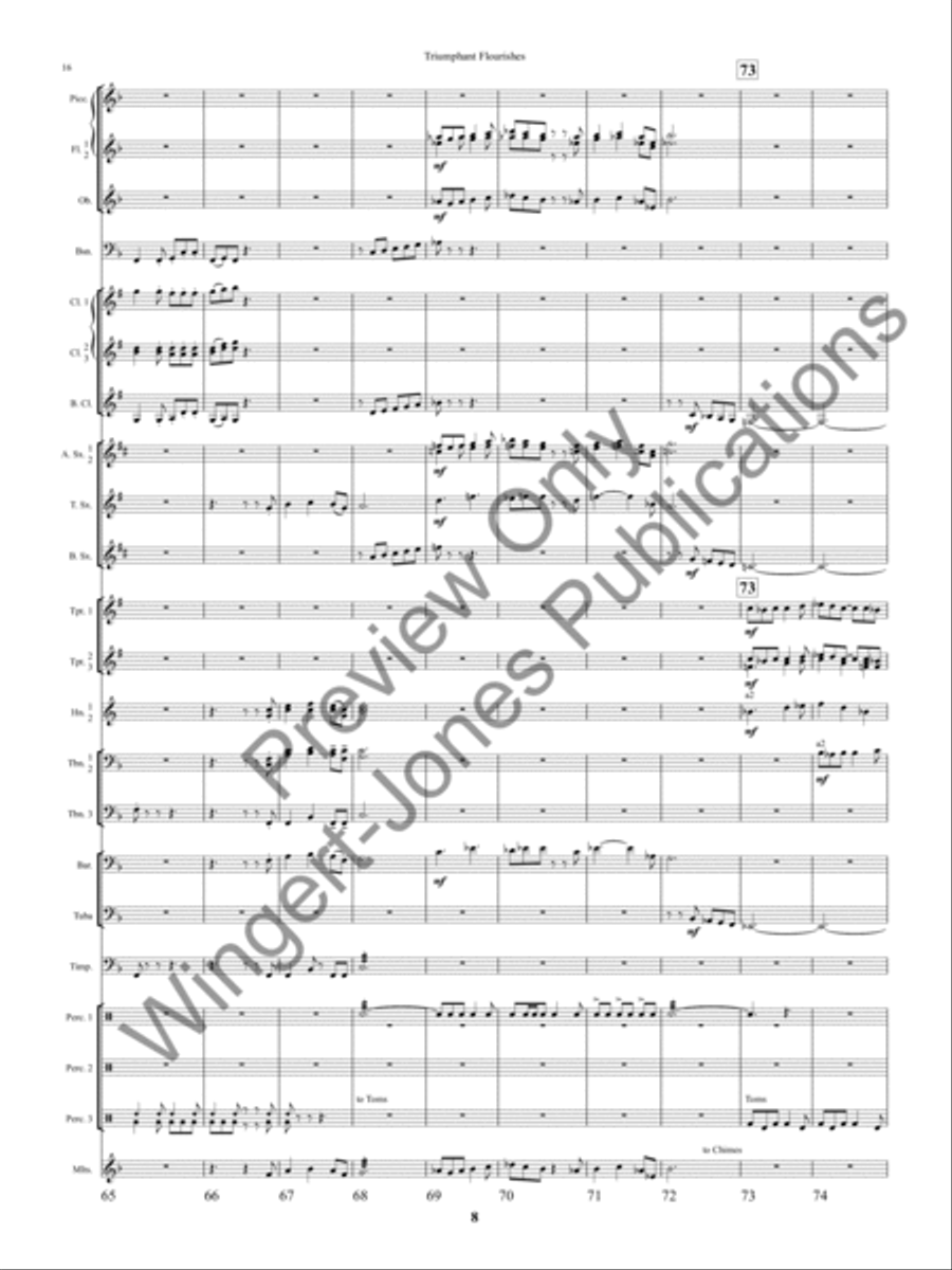 Triumphant Flourishes Concert Band scores gallery preview page 11