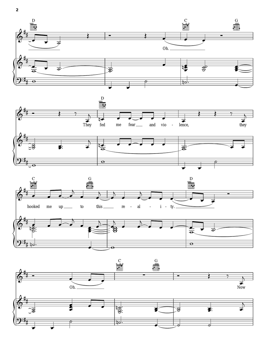 Heaven On Earth Piano, Vocal, Guitar scores gallery preview page 2