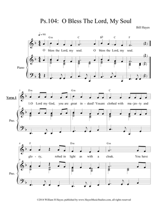 Psalm 104: O, Bless the Lord, My Soul - piano/vocal