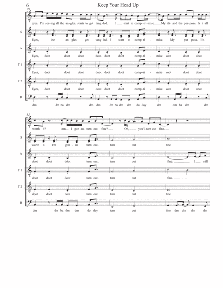 Keep Your Head Up by Andy Grammer 4-Part - Digital Sheet Music
