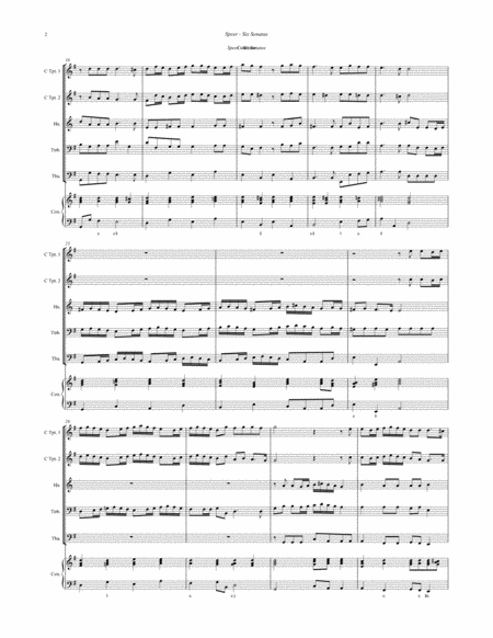 Six Sonatas for Brass Quintet with optional Continuo