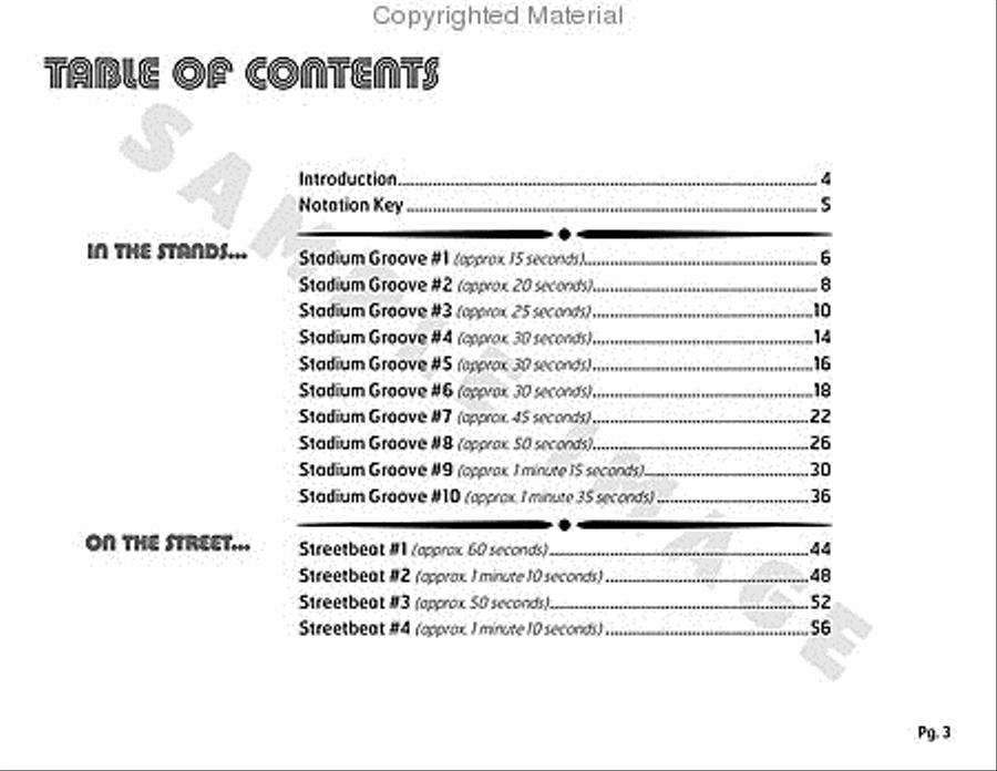 Stadium 54 Stadium 54 Percussion scores gallery preview page 2