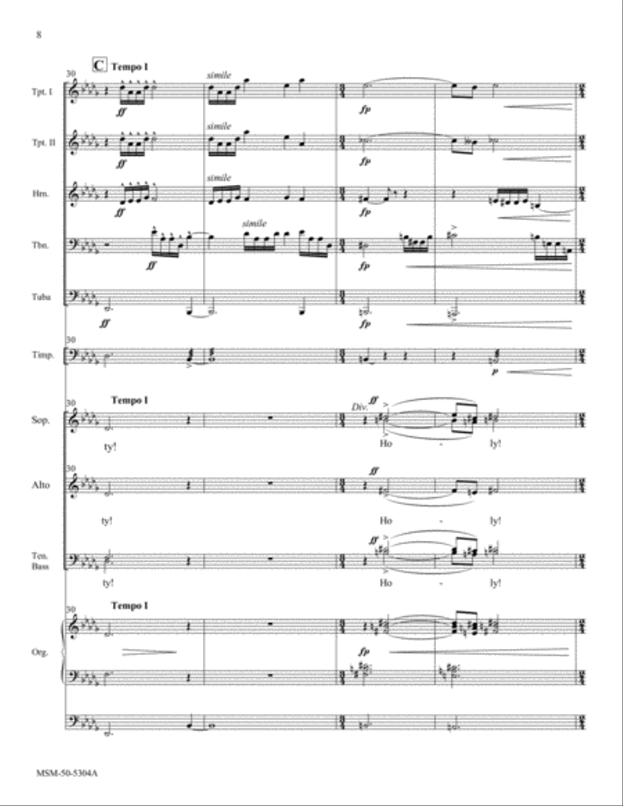 Holy, Holy, Holy (Brass Version Score) Choir scores gallery preview page 6