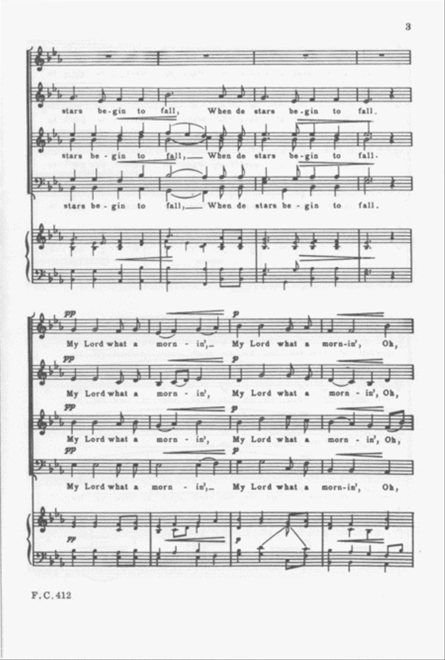 My Lord, What a Mornin' My Lord, What a Mornin' 4-Part scores gallery preview page 3