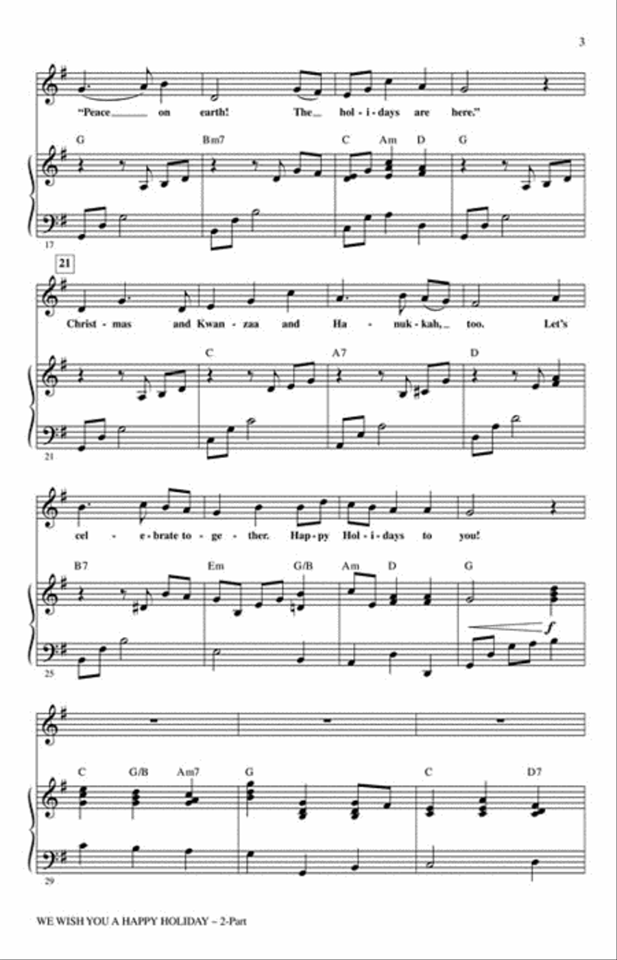 We Wish You a Happy Holiday 2-Part scores gallery preview page 3