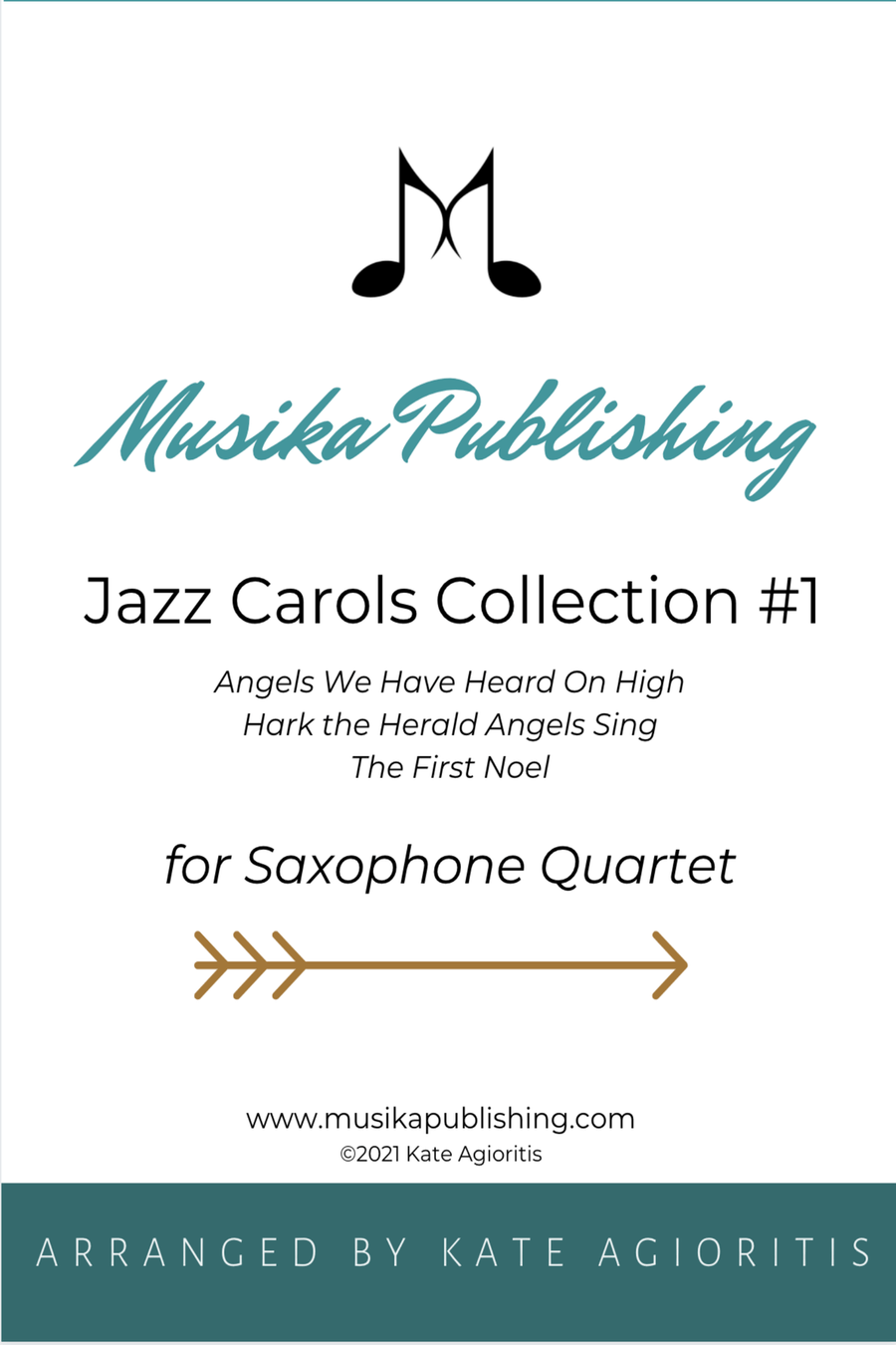 Jazz Carols Collection #1 for Saxophone Quartet (Angels We Have Heard, Hark, First Noel) Saxophone Quartet scores gallery preview page 1