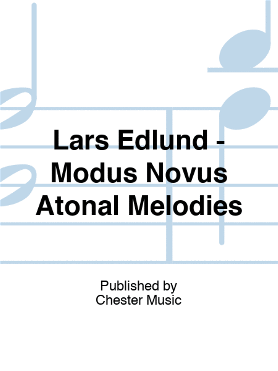 Lars Edlund - Modus Novus Atonal Melodies Collection / Songbook scores gallery preview page 1