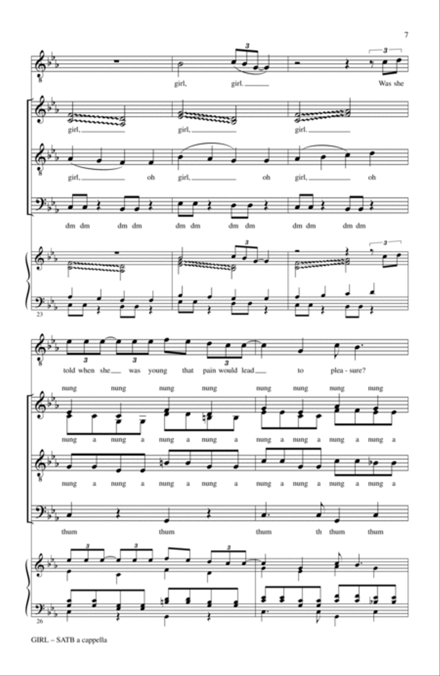 Girl Girl 4-Part scores gallery preview page 6