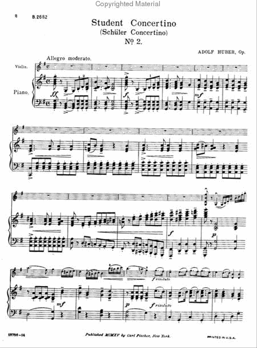 Student Concertino In G Major Violin Solo scores gallery preview page 2