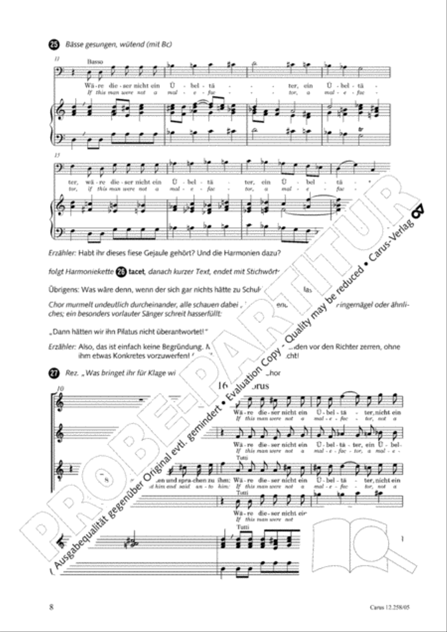 Johann Sebastian Bachs Johannes-Passion fur Kinder und Jugendliche STB scores gallery preview page 9