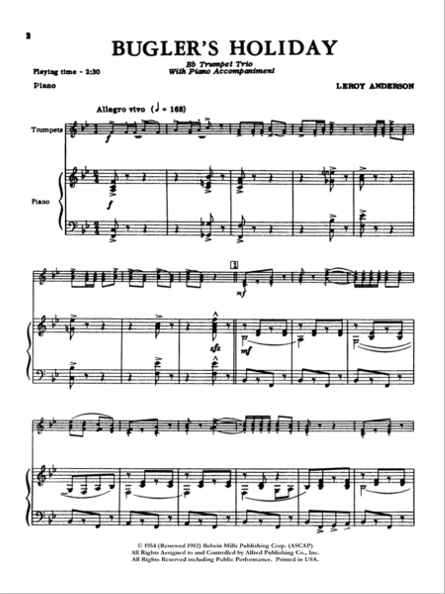 Bugler's Holiday Small Ensemble scores gallery preview page 2