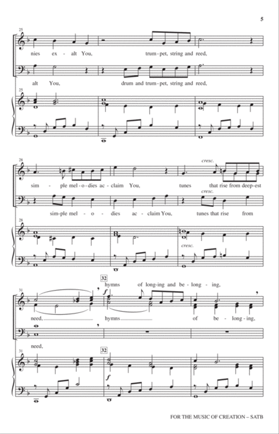 For The Music Of Creation 4-Part scores gallery preview page 4