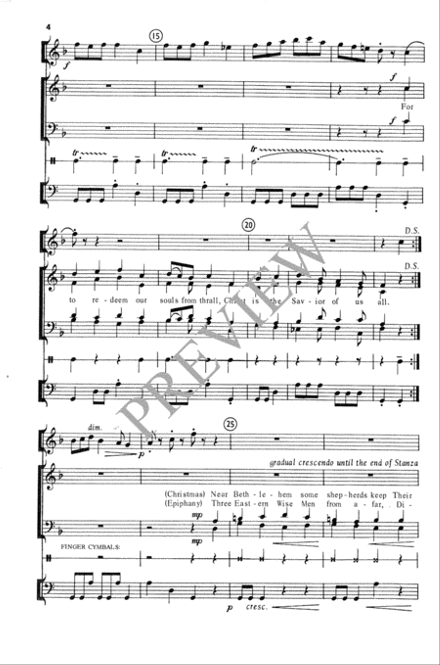 Let All That Are to Mirth Inclined 4-Part scores gallery preview page 5