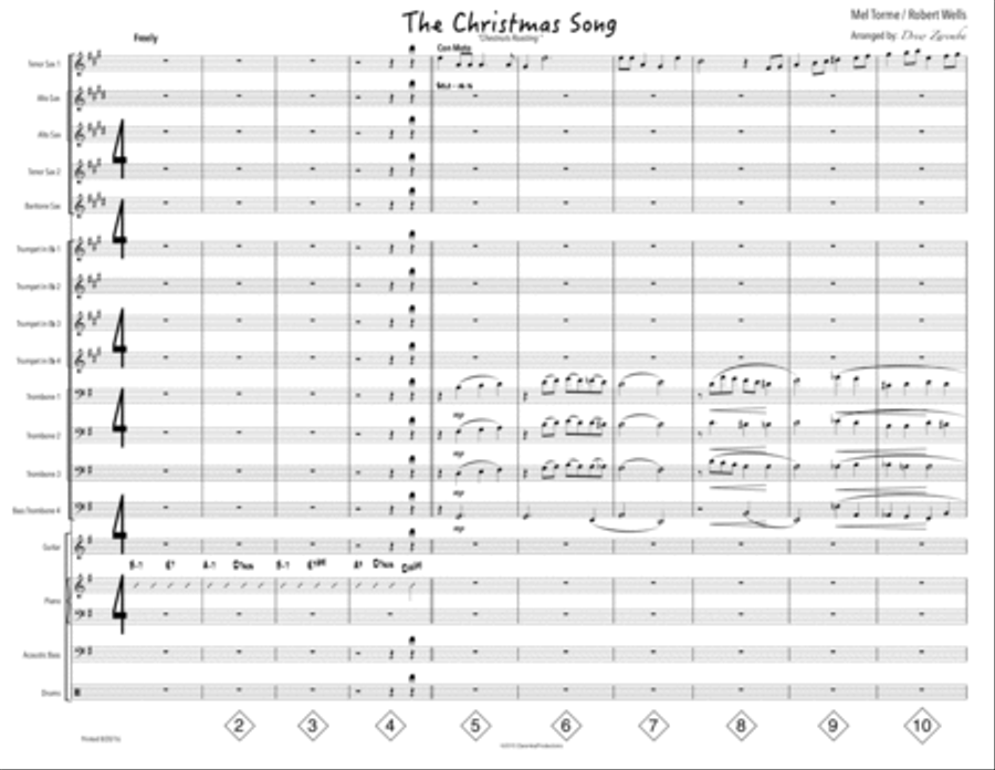 The Christmas Song (chestnuts Roasting On An Open Fire) Large Ensemble scores gallery preview page 2