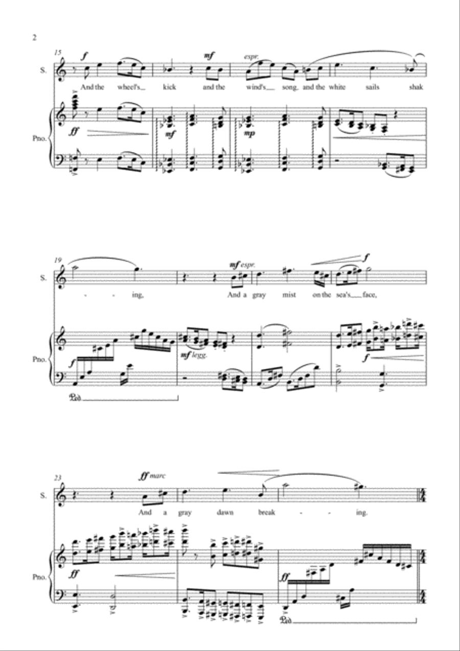 Sea Fever High Voice scores gallery preview page 2